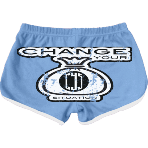 Change Your Situation Yoga Shorts - Sky Blue